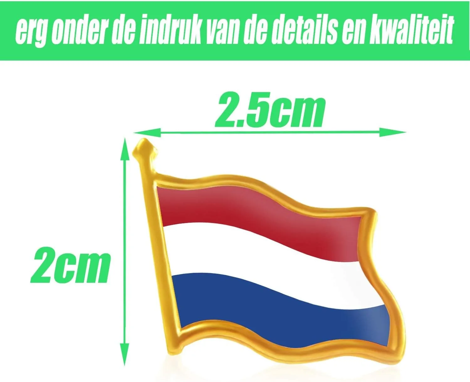10/20/50/100 Pack Metal Netherlands Flag Lapel Pin Waving Holland Pins bulk Patriotic Badge Souvenir Gifts