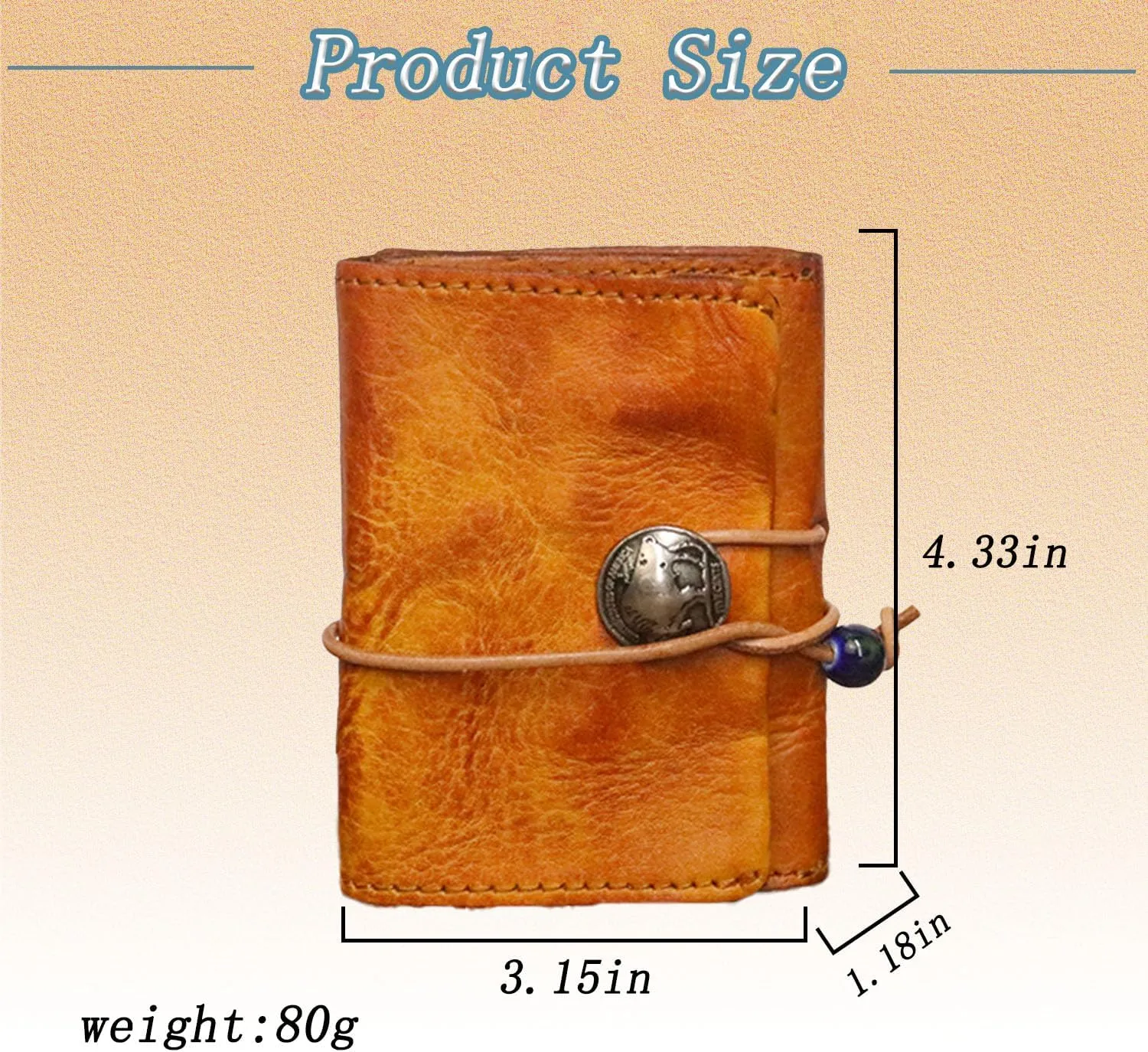 1PCS Leather Change Purse Drawstring Coin Purse Leather Coin Purse for Women Triple Compartment Leather Coin Purse (Yellow)