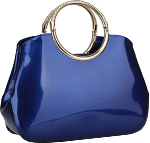 2024 Fashion Patent Leather Handbag Red Bride Wedding Evening Bag Women Elegant Luxury 3 Compartment