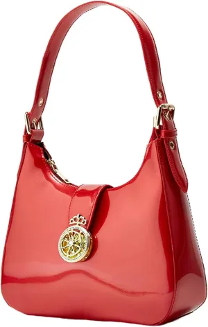 2024 Fashion Patent Leather Women Handbag Shoulder Bag Wristlet Adjustable Strap Elegant Lock Buckle