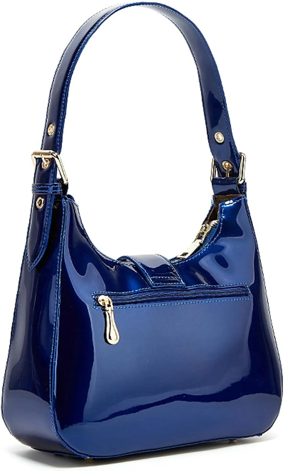 2024 Fashion Patent Leather Women Handbag Shoulder Bag Wristlet Adjustable Strap Elegant Lock Buckle