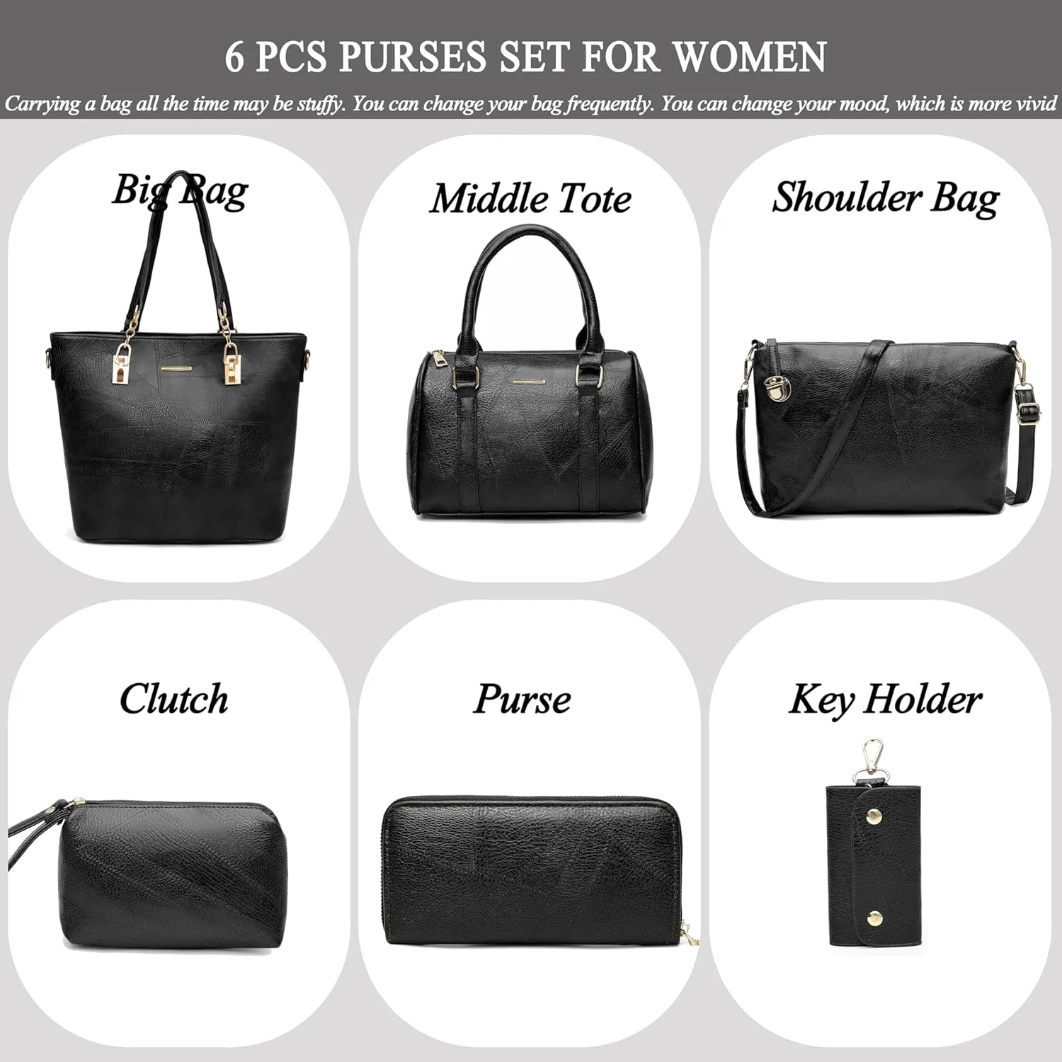 2E-youth Designer Purses and Handbags for Women Satchel Shoulder Bag Tote Top Handle Bag