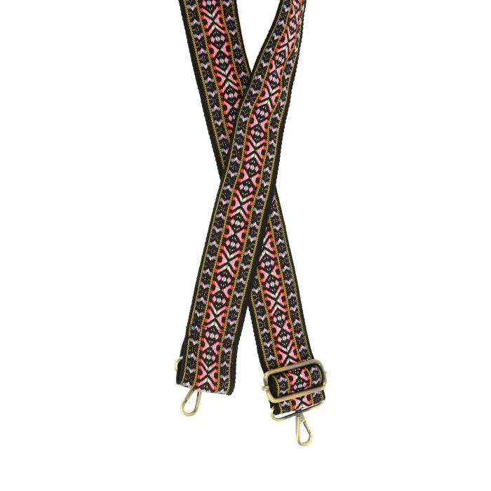 2" embroidered guitar strap (various patterns)