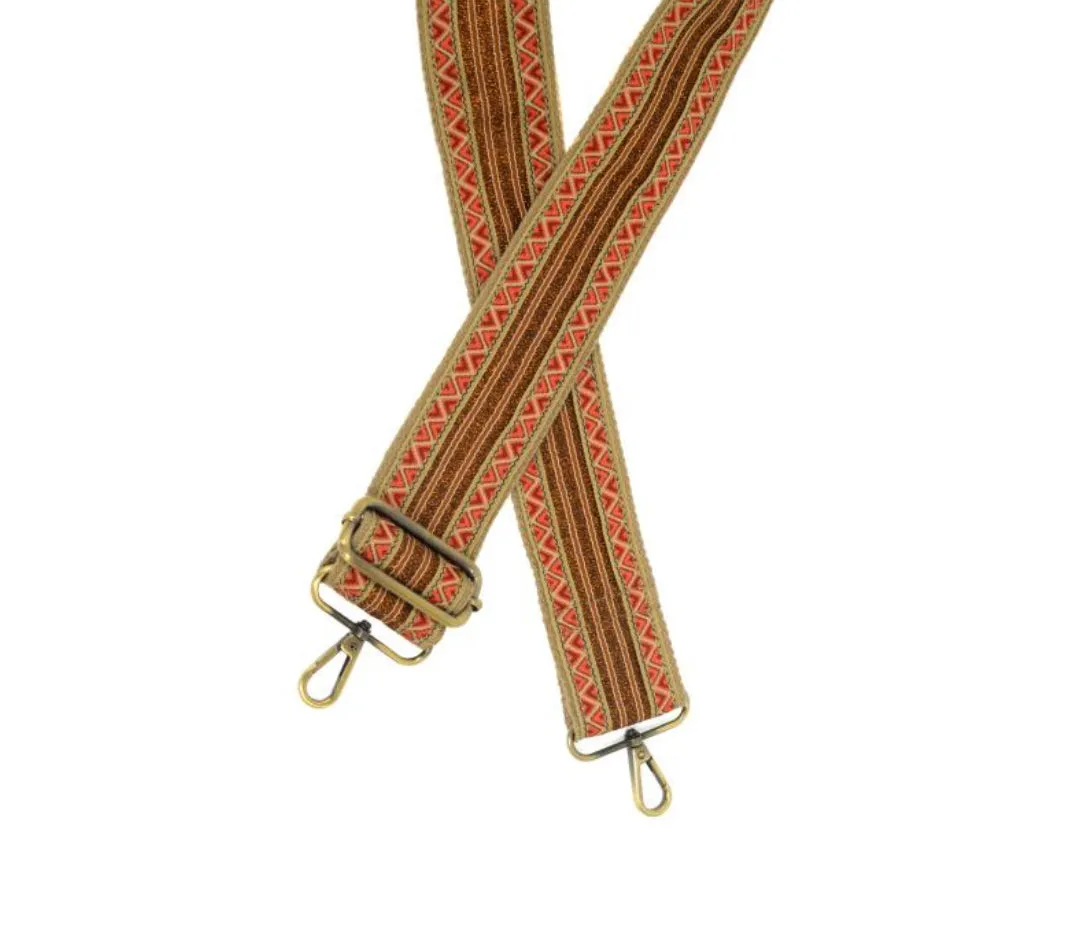 2" embroidered guitar strap (various patterns)