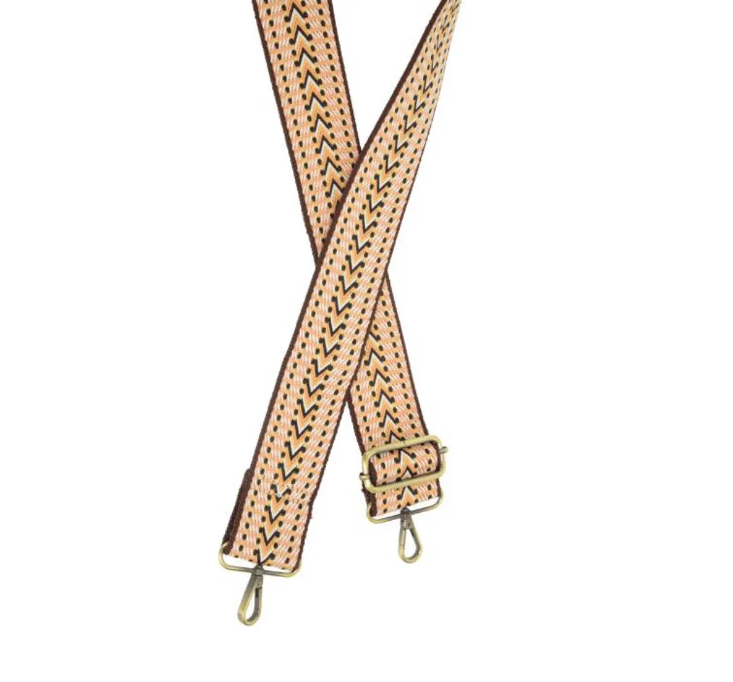 2" embroidered guitar strap (various patterns)