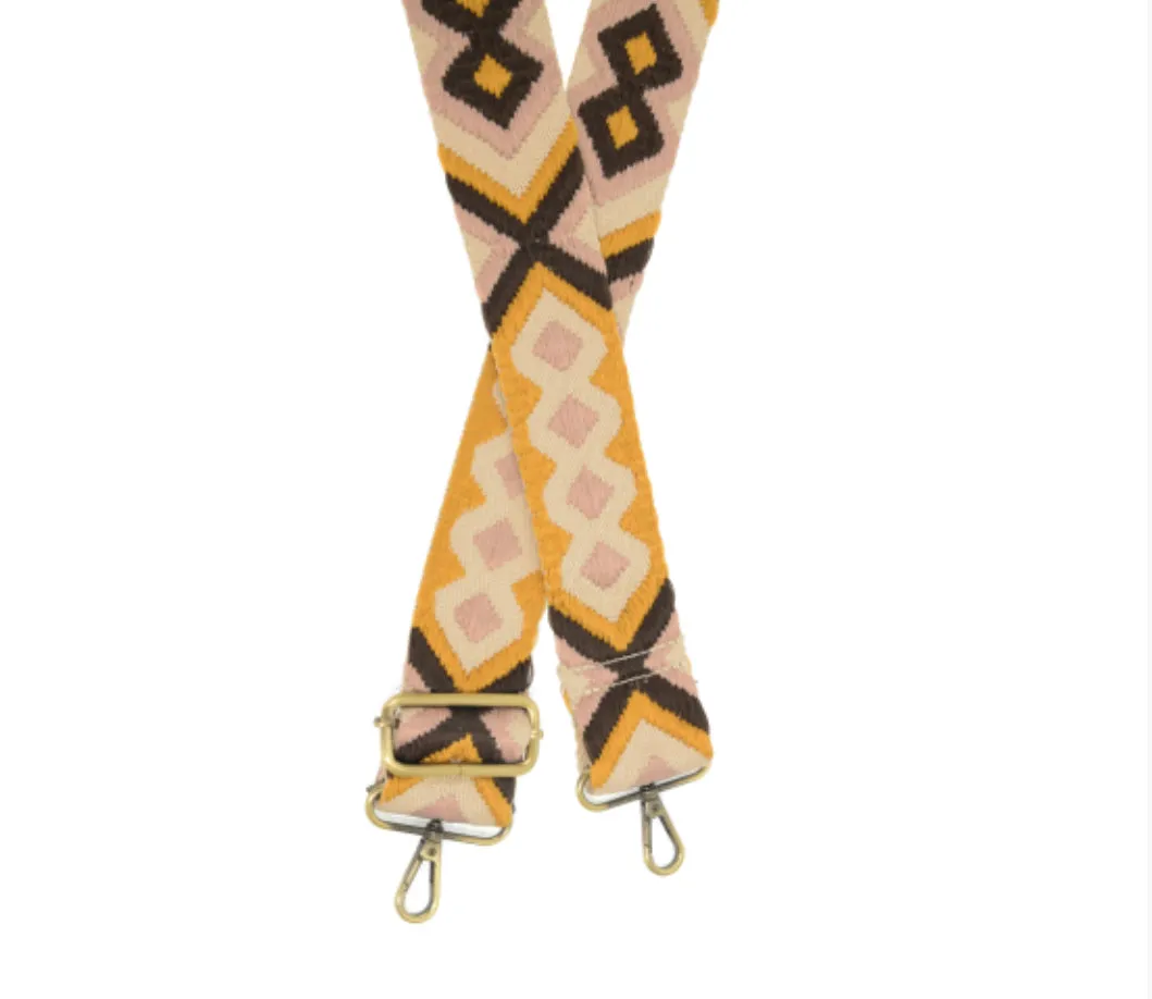 2" embroidered guitar strap (various patterns)