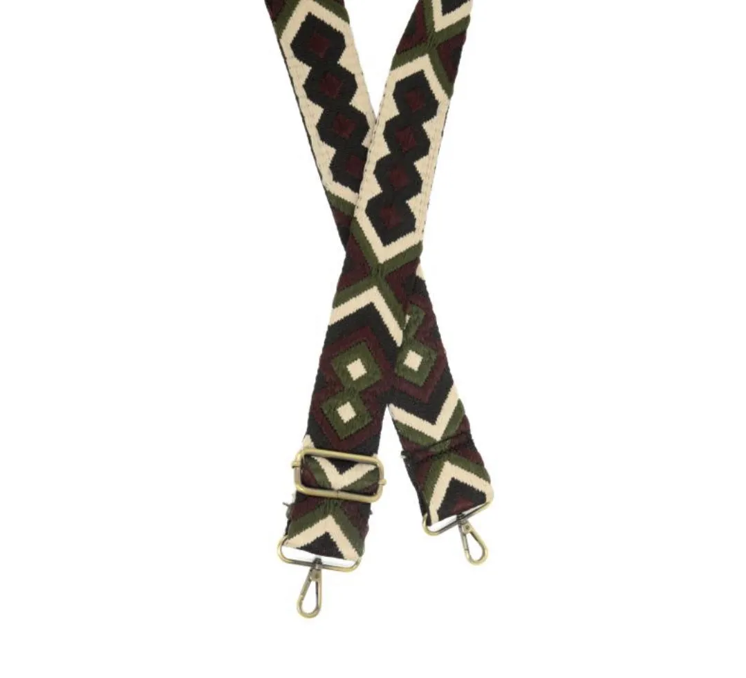 2" embroidered guitar strap (various patterns)