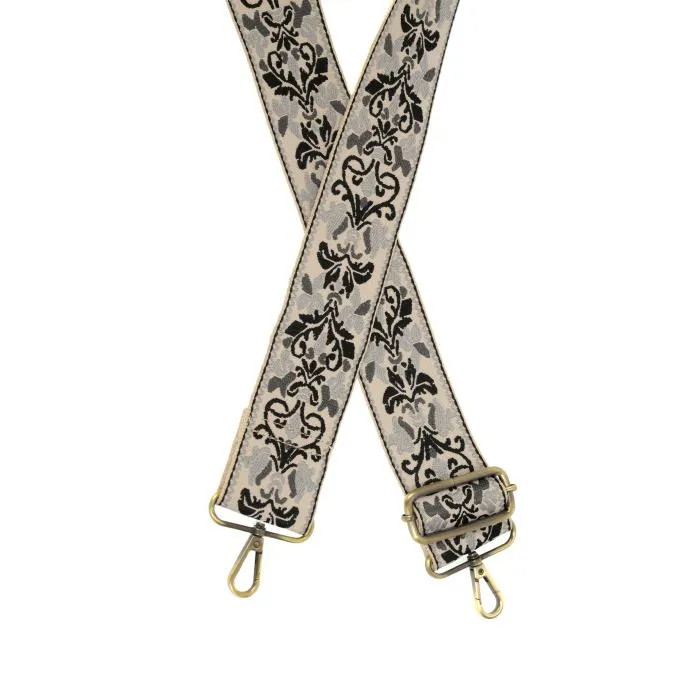 2" embroidered guitar strap (various patterns)