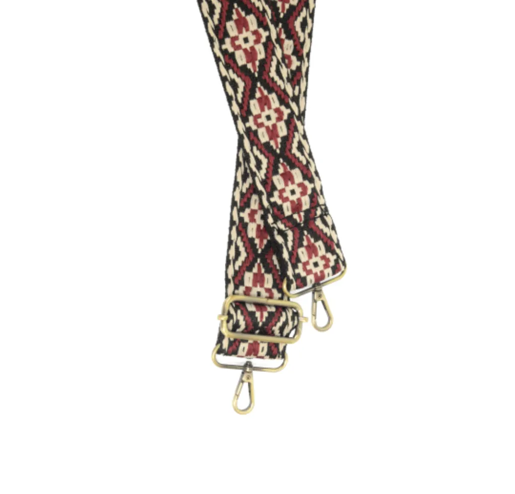 2" embroidered guitar strap (various patterns)