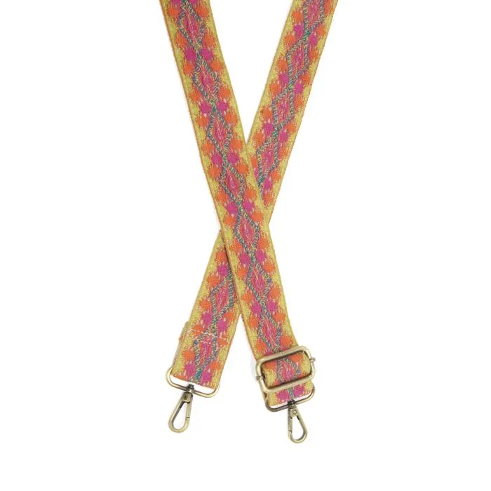 2" embroidered guitar strap (various patterns)