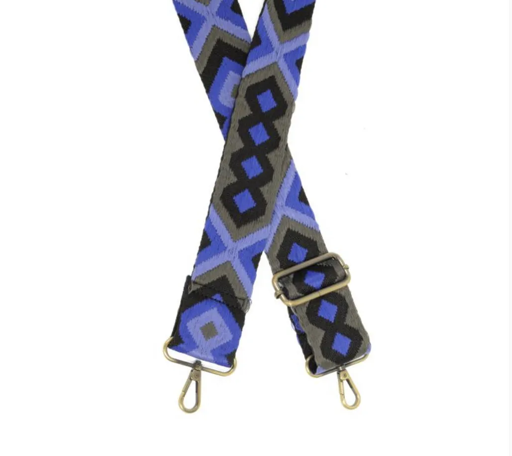 2" embroidered guitar strap (various patterns)