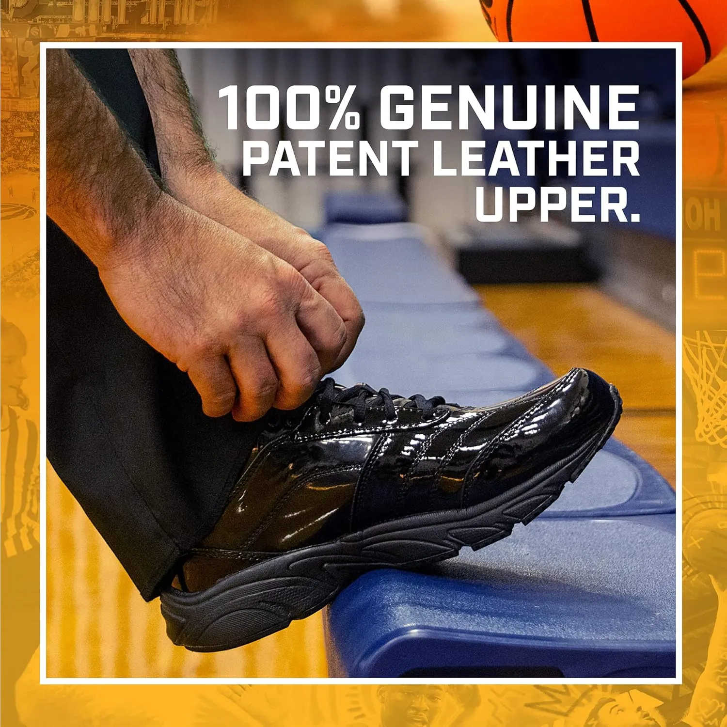 3N2 Men's Reaction Basketball Referee Officials Shoe Patent Leather