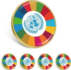 6/12/50/100 Pack -United Nations Lapel Pins Bulk -Sustainable Development Goals Brooch SDGs Badge Pin Button Rainbow Pride Lapel Pin
