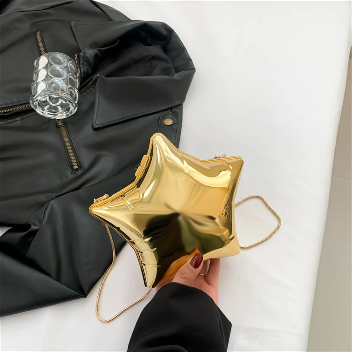 Acrylic Clutch for Women Evening HandBag Star Lipstick Bag for Wedding Party Prom Cocktail