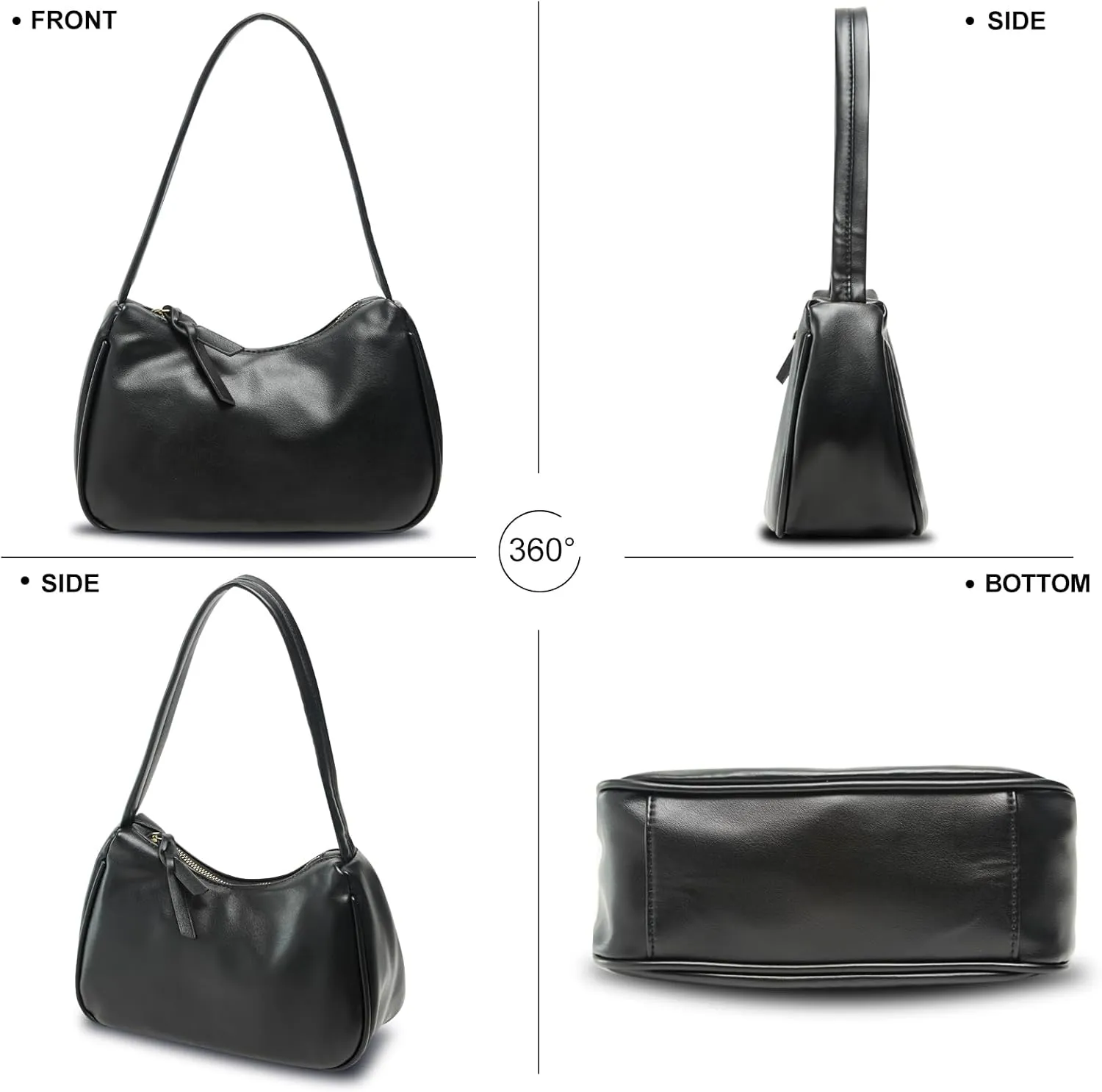 AIPJOY Shoulder Bag Purse for Women,Trendy Designer Small Hobo Clutch Purse,PU Leather Saddle Handbag