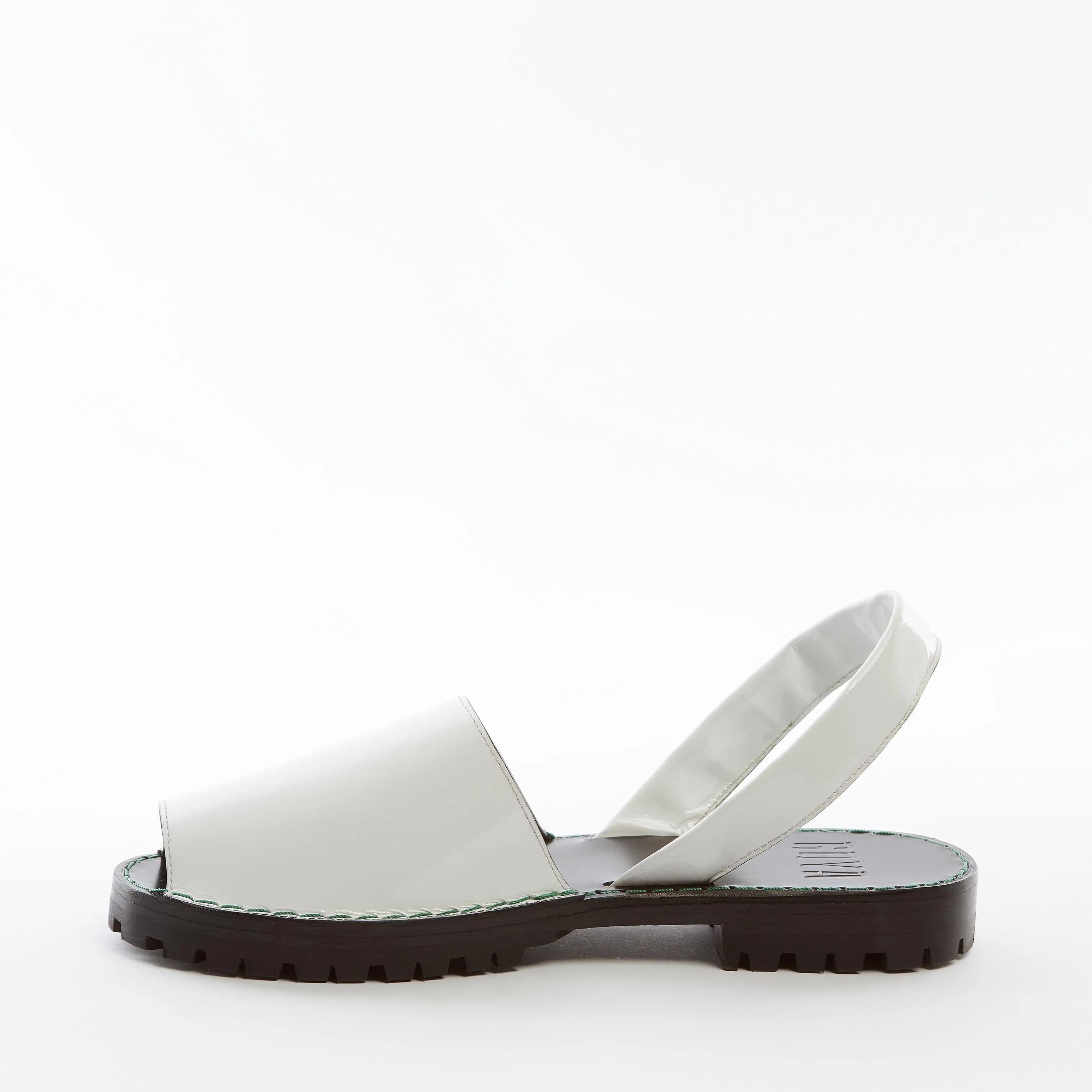 Alabaster Patent Leather Goya Slide