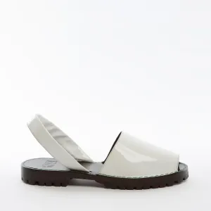 Alabaster Patent Leather Goya Slide