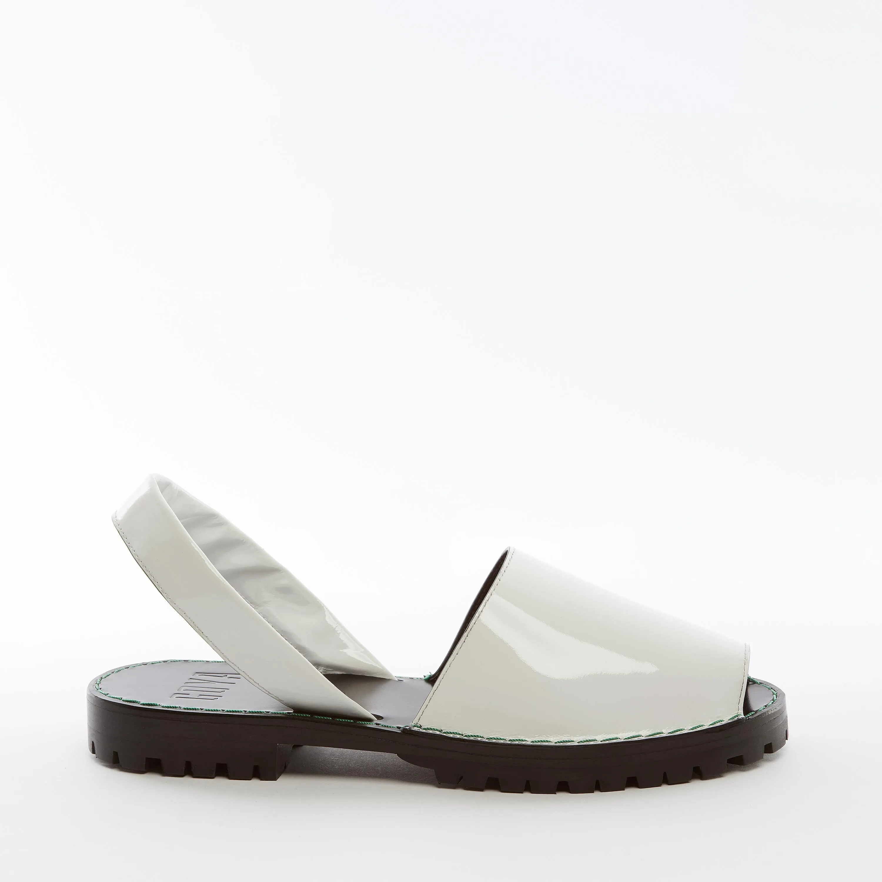 Alabaster Patent Leather Goya Slide