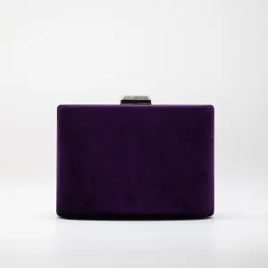 Alba - Purple Velvet Clutch