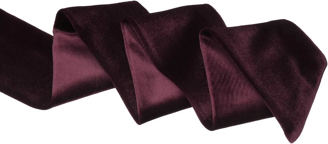 Allegra K Women Vintage Velvet Skinny Neck Scarves Solid Color Long Neckerchief Hairband Narrow Waistband