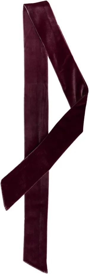 Allegra K Women Vintage Velvet Skinny Neck Scarves Solid Color Long Neckerchief Hairband Narrow Waistband