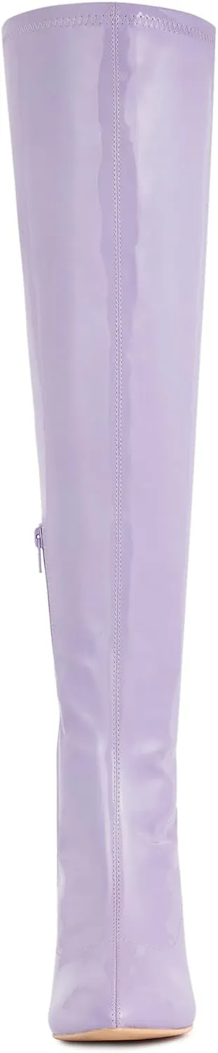 Allegra K Women's Pointed Toe Stiletto Heels Over The Knee High Boots