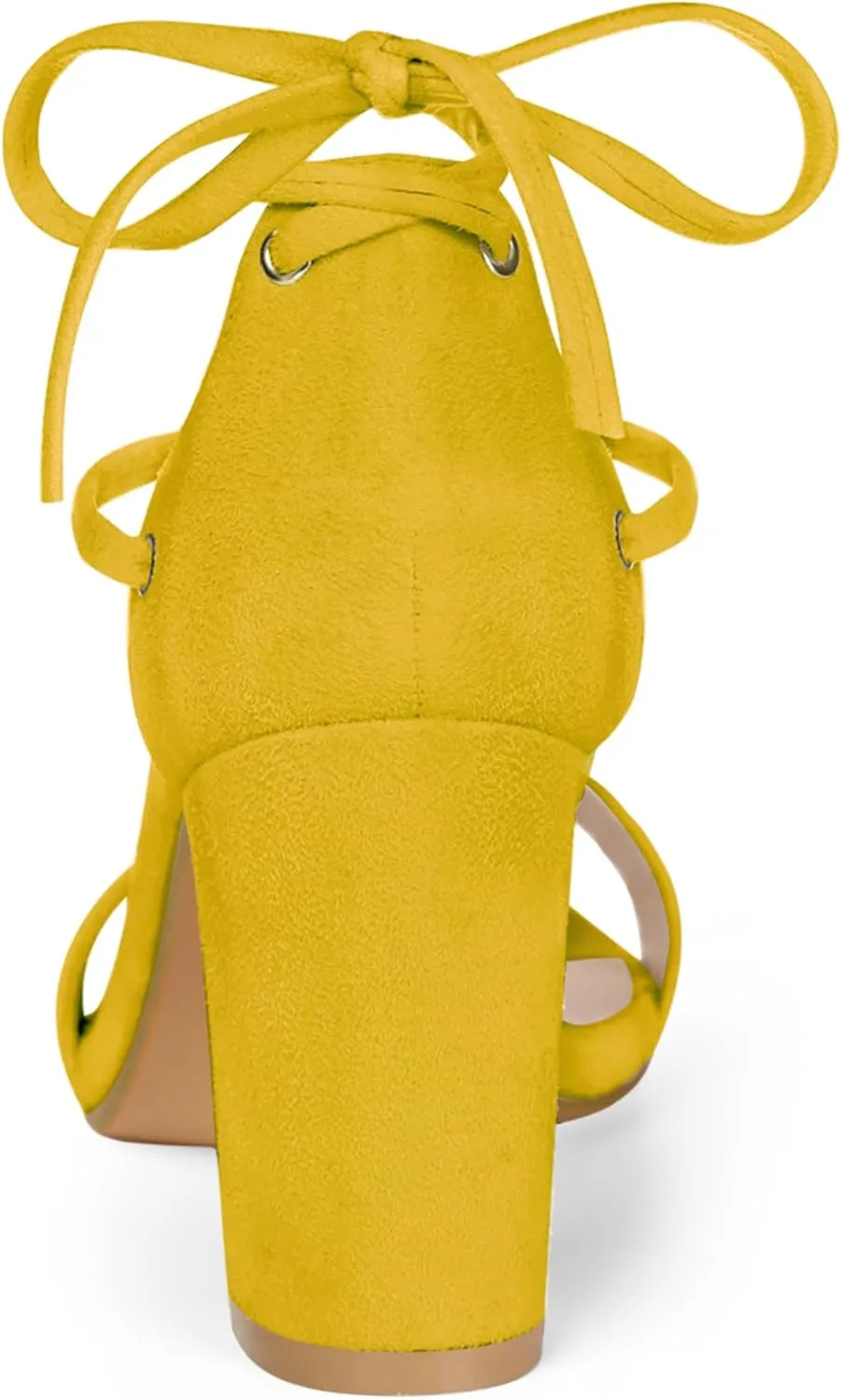 Allegra K Women's Tie Up Strappy Heels Chunky High Heels Sandal