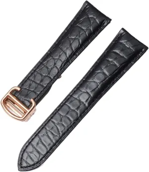 Alligator Genuine Leather Watch Strap For Cartier Solo Tank London Calibo Leather Watch Band Men And Women 16mm 18mm 20mm 22mm