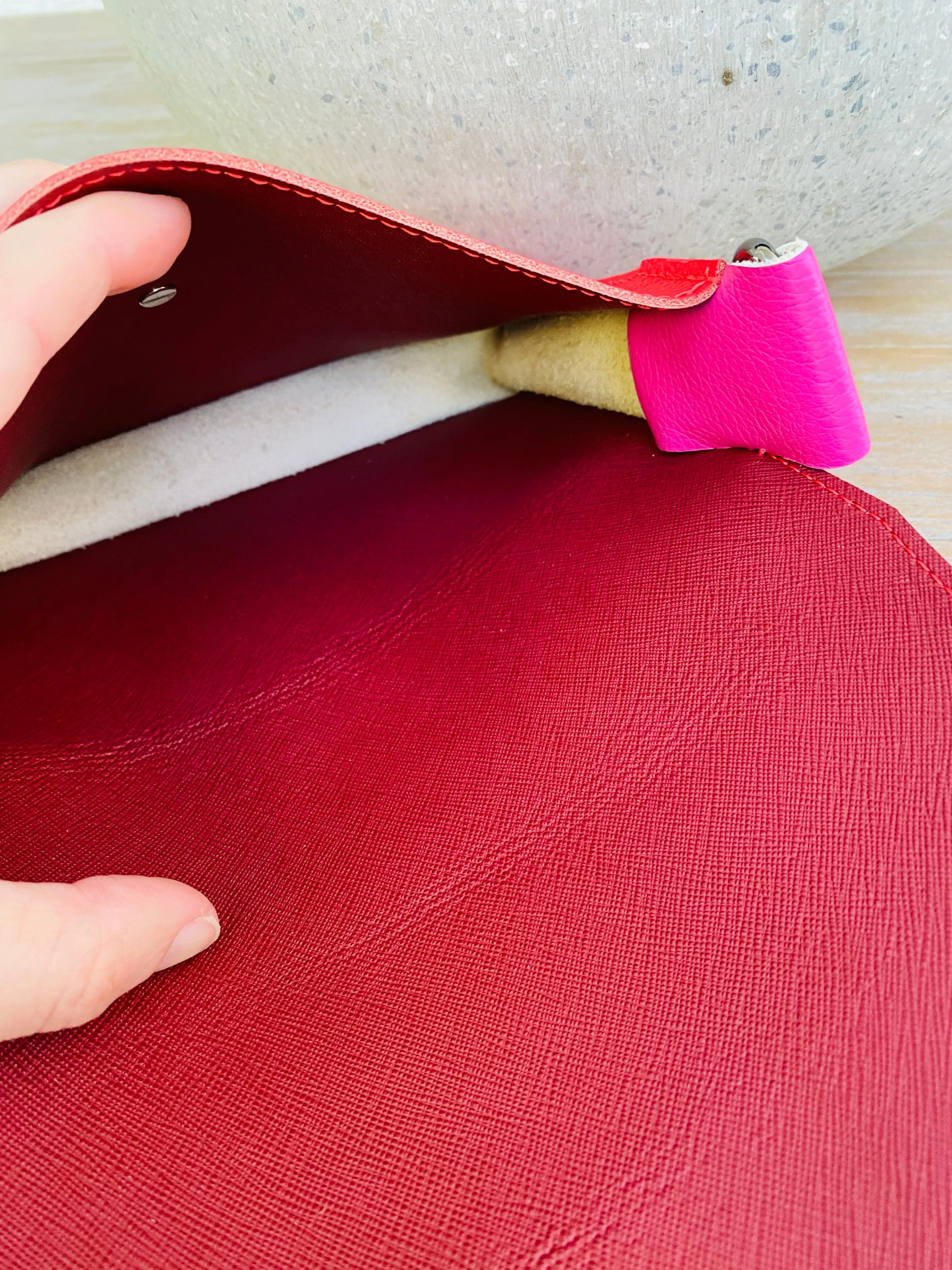 ALLY Mini - 4 in 1 Leather Bag - Red/Pink