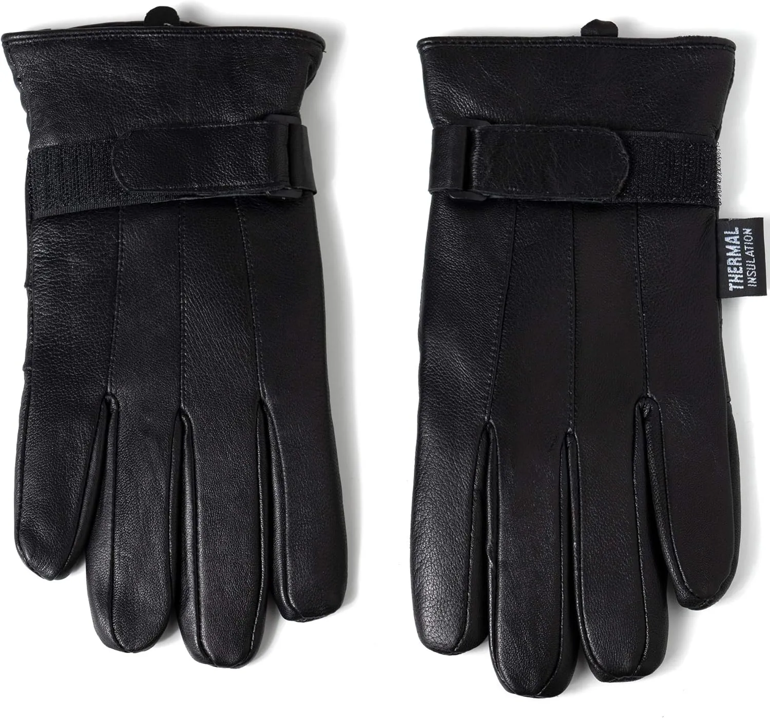 Alpine Swiss Mens Gloves Dressy Genuine Leather Warm Thermal Lined Wrist Strap