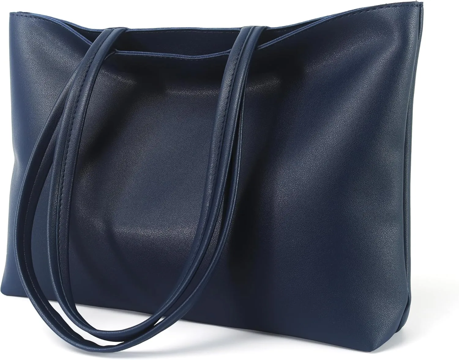 ALUWU Tote Bag for Women with Zipper Faux Leather Shoulder Handbags Work Purses