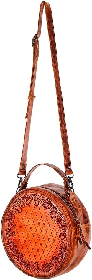 American Darling Canteen Bag Hand Tooled Genuine Leather Western Women Bag | Handbag Purse | Women Canteen Bag | Travel Canteen Bag | Leather Canteen Bag | Clutch Canteen Bag