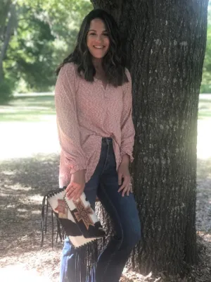 American Darling Crossbody Cowhide Leather Accents