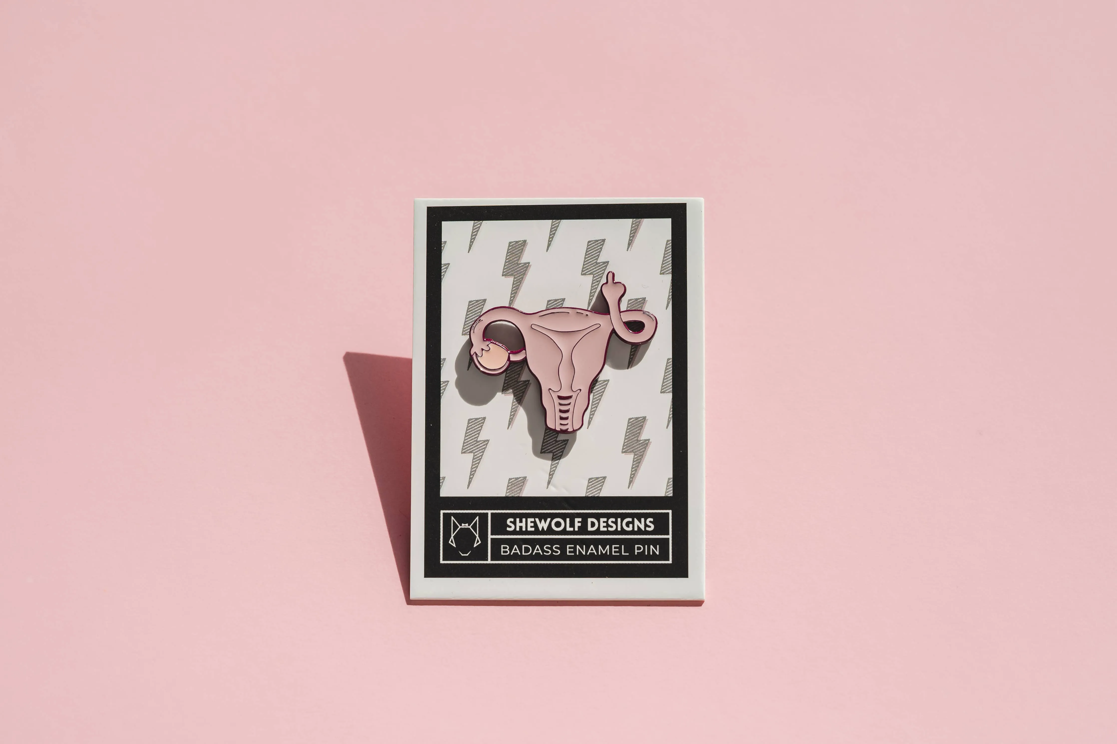 Angry Uterus Enamel Pin