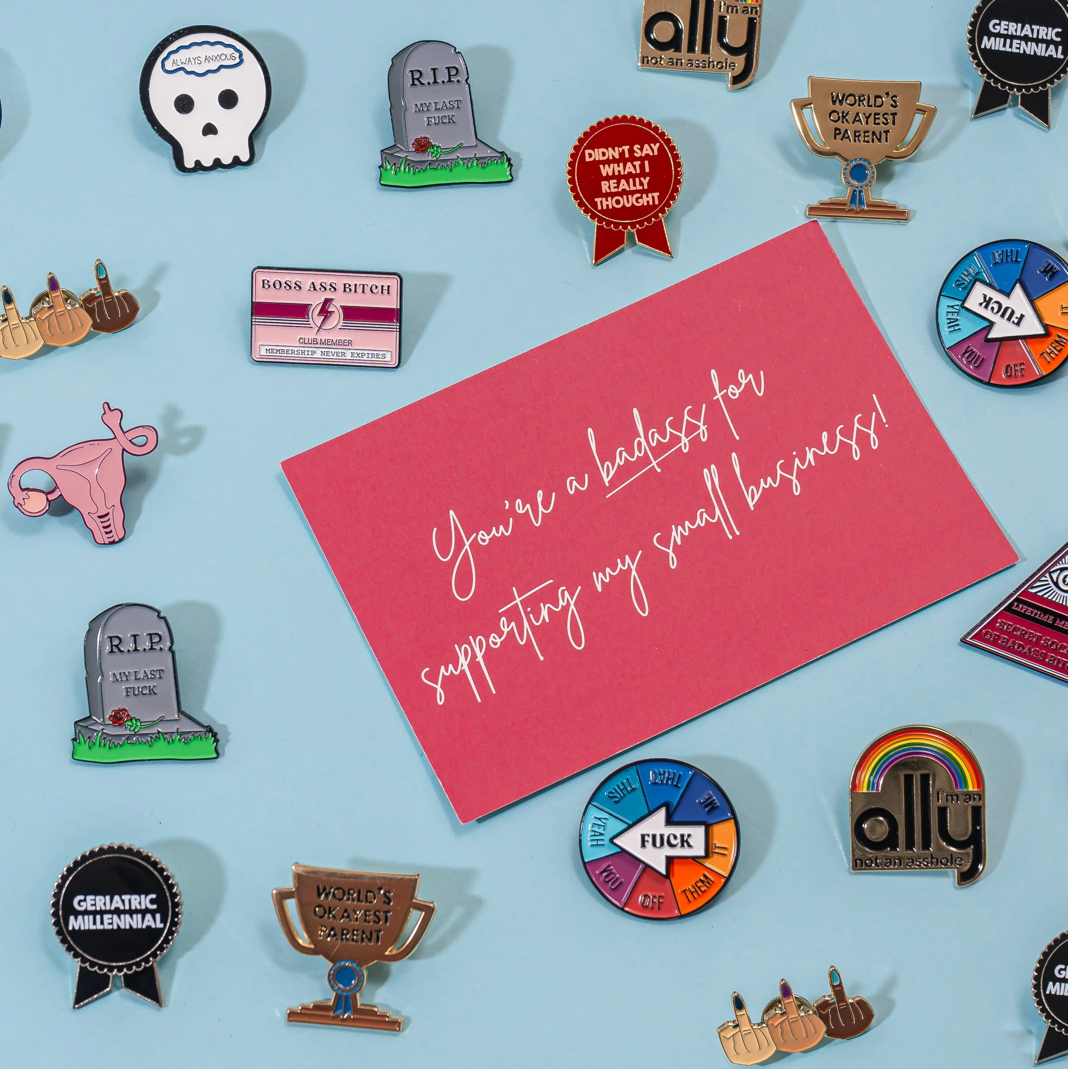 Angry Uterus Enamel Pin