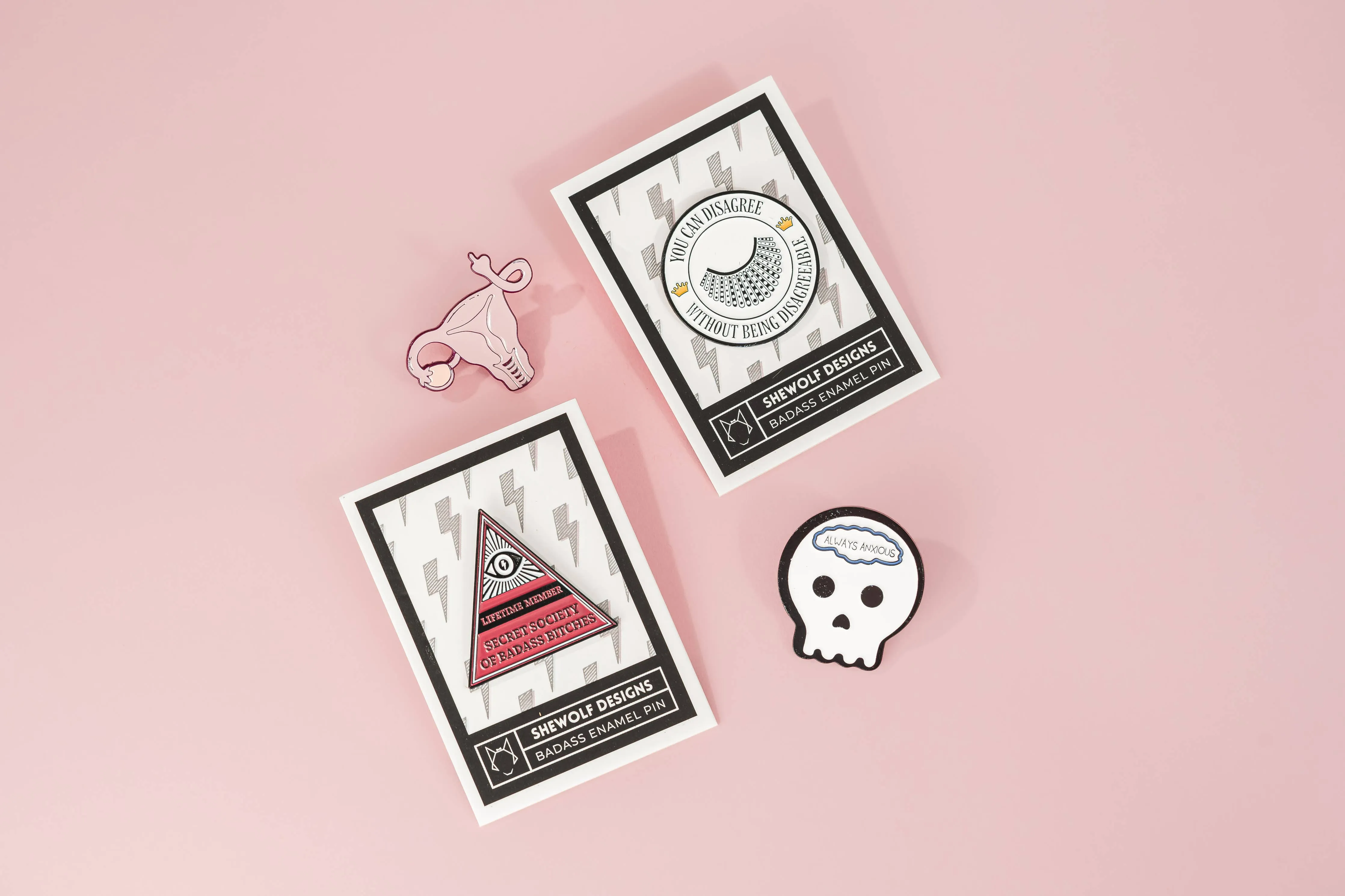 Angry Uterus Enamel Pin