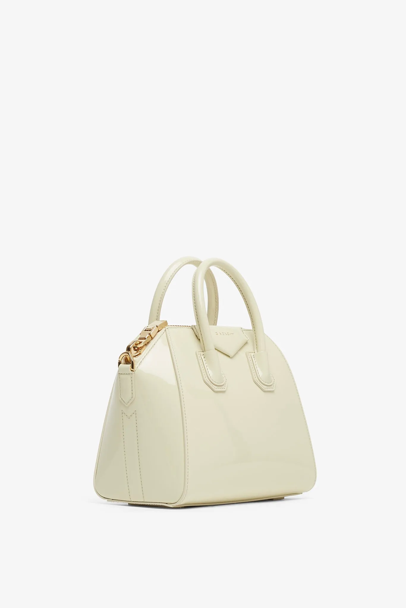 Antigona mini cream patent bag