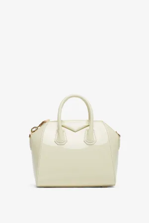 Antigona mini cream patent bag