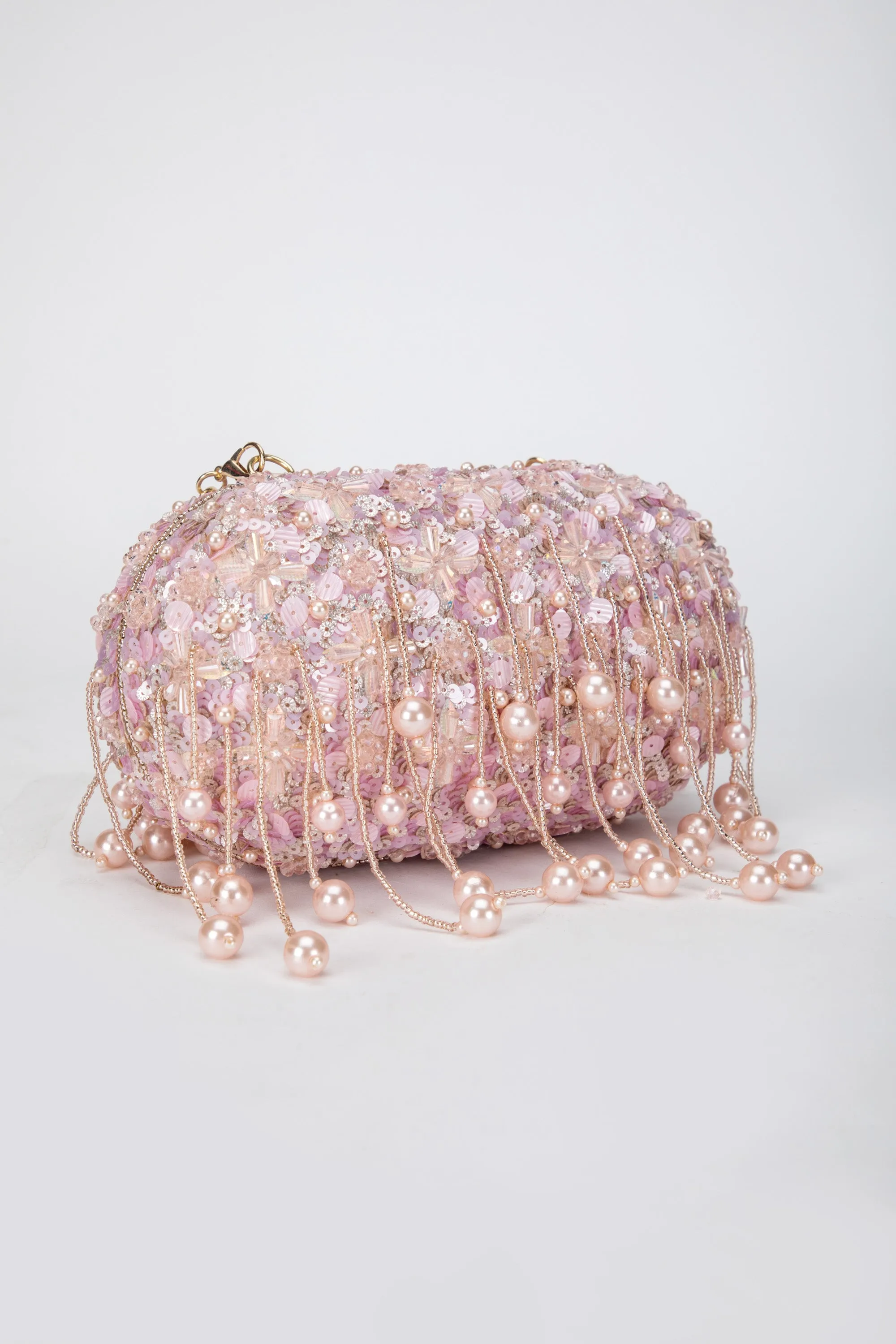 Aria Clutch – Rose Gold