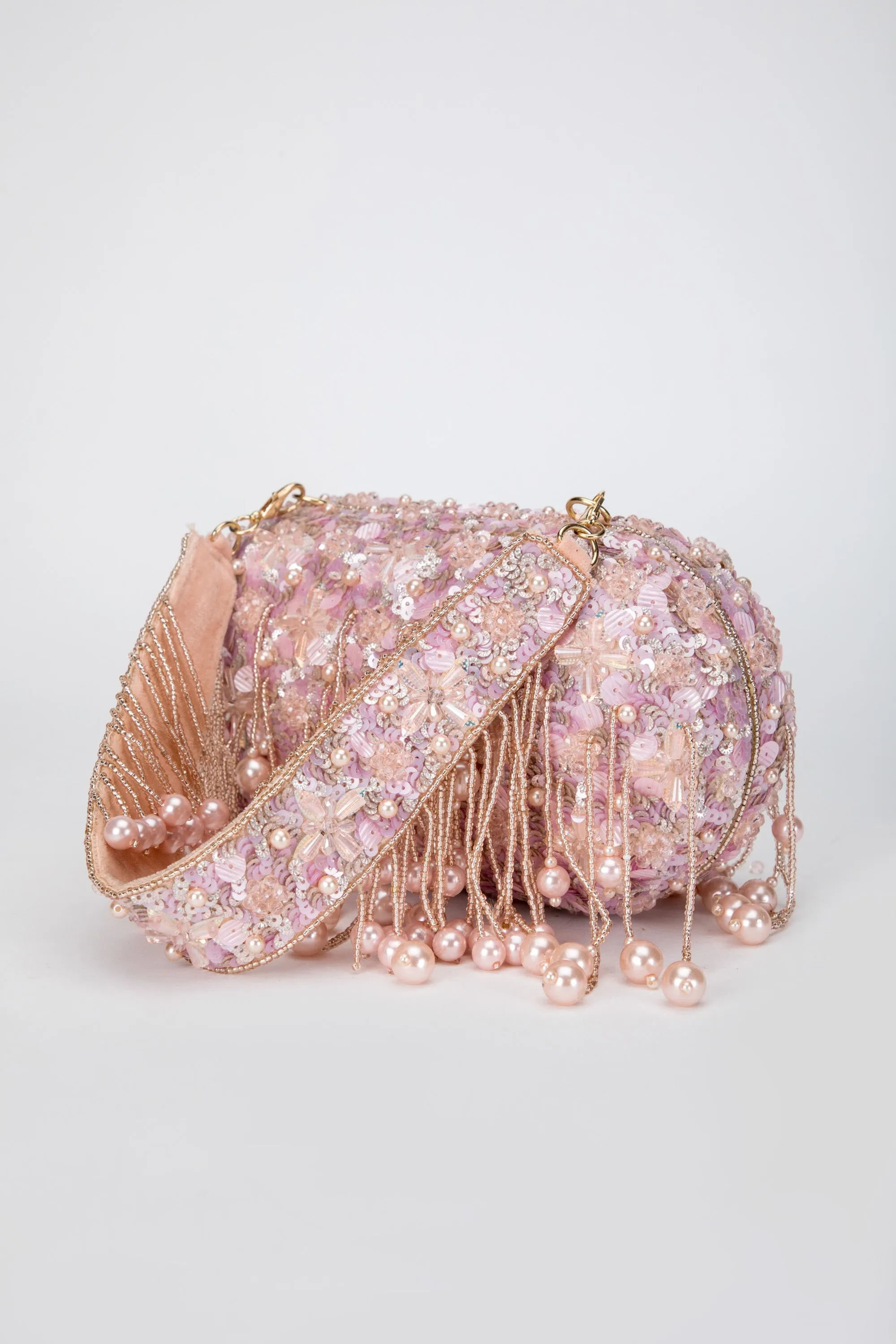 Aria Clutch – Rose Gold