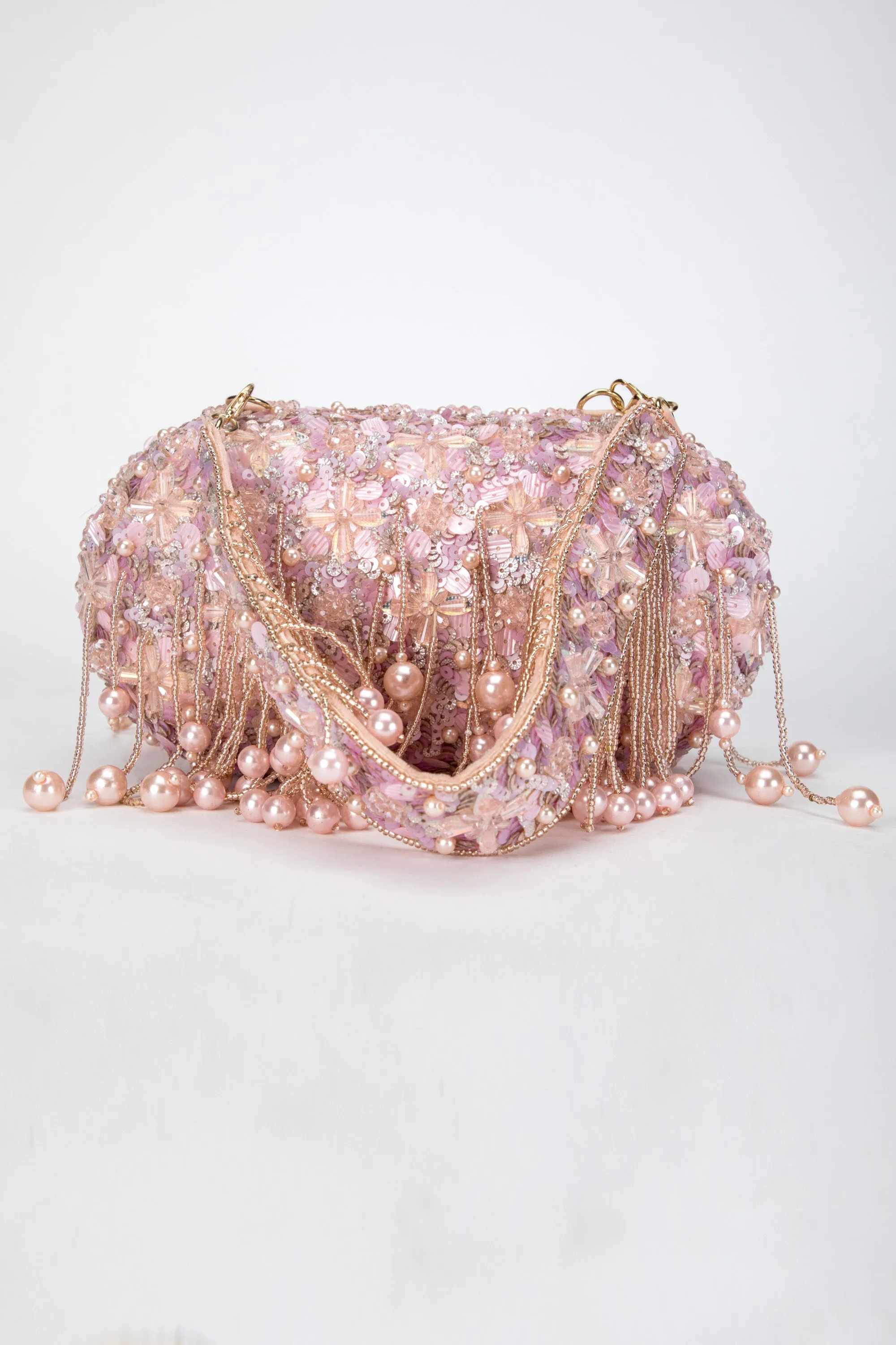 Aria Clutch – Rose Gold