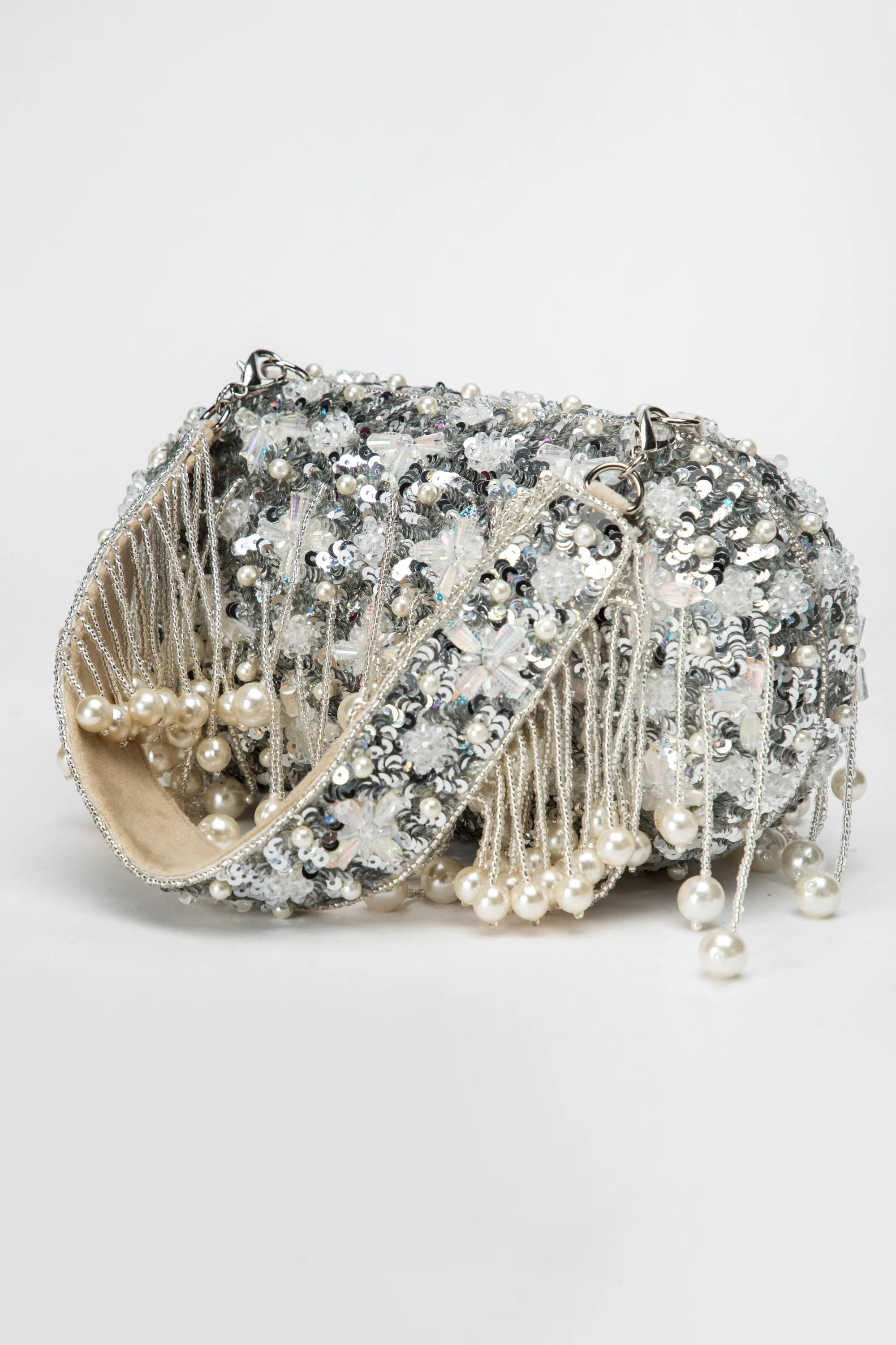 Aria Clutch – Silver