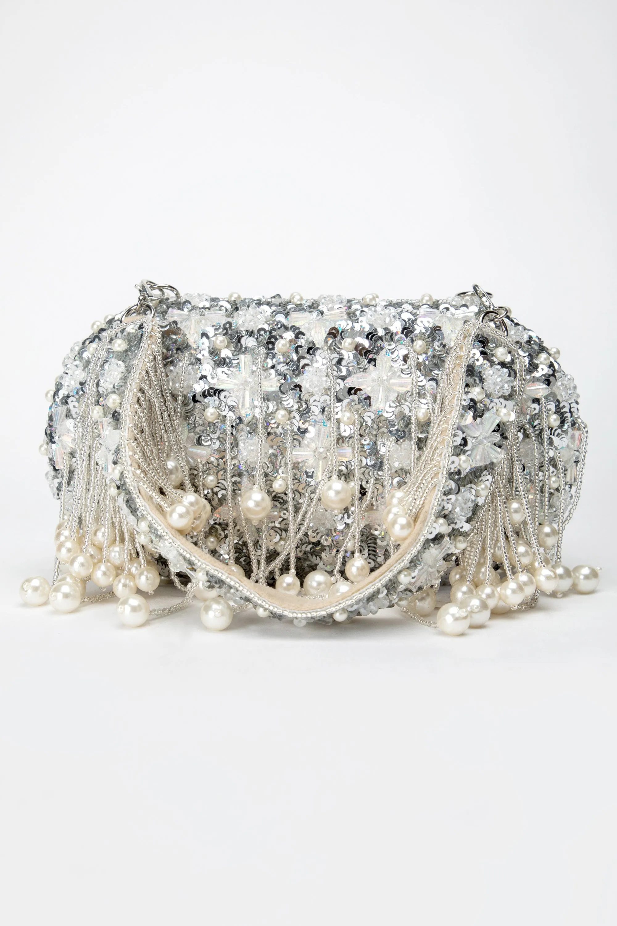 Aria Clutch – Silver