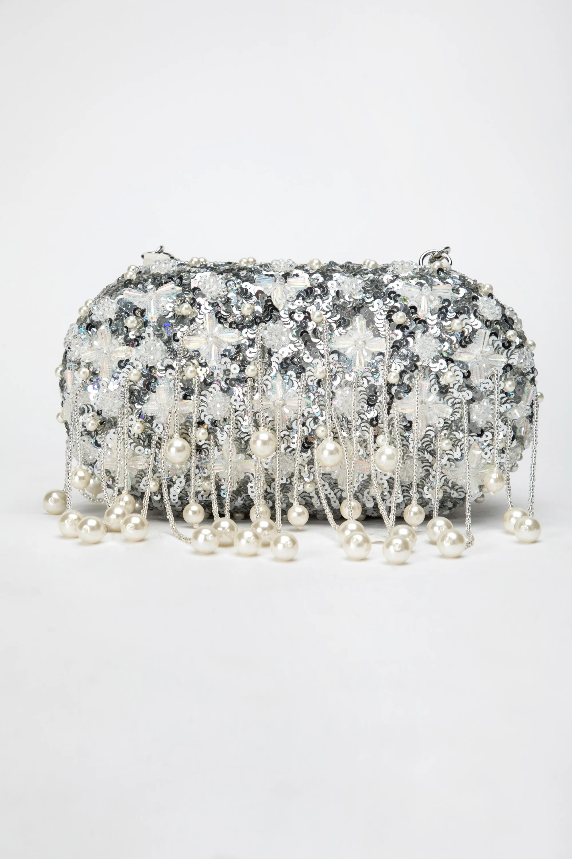Aria Clutch – Silver