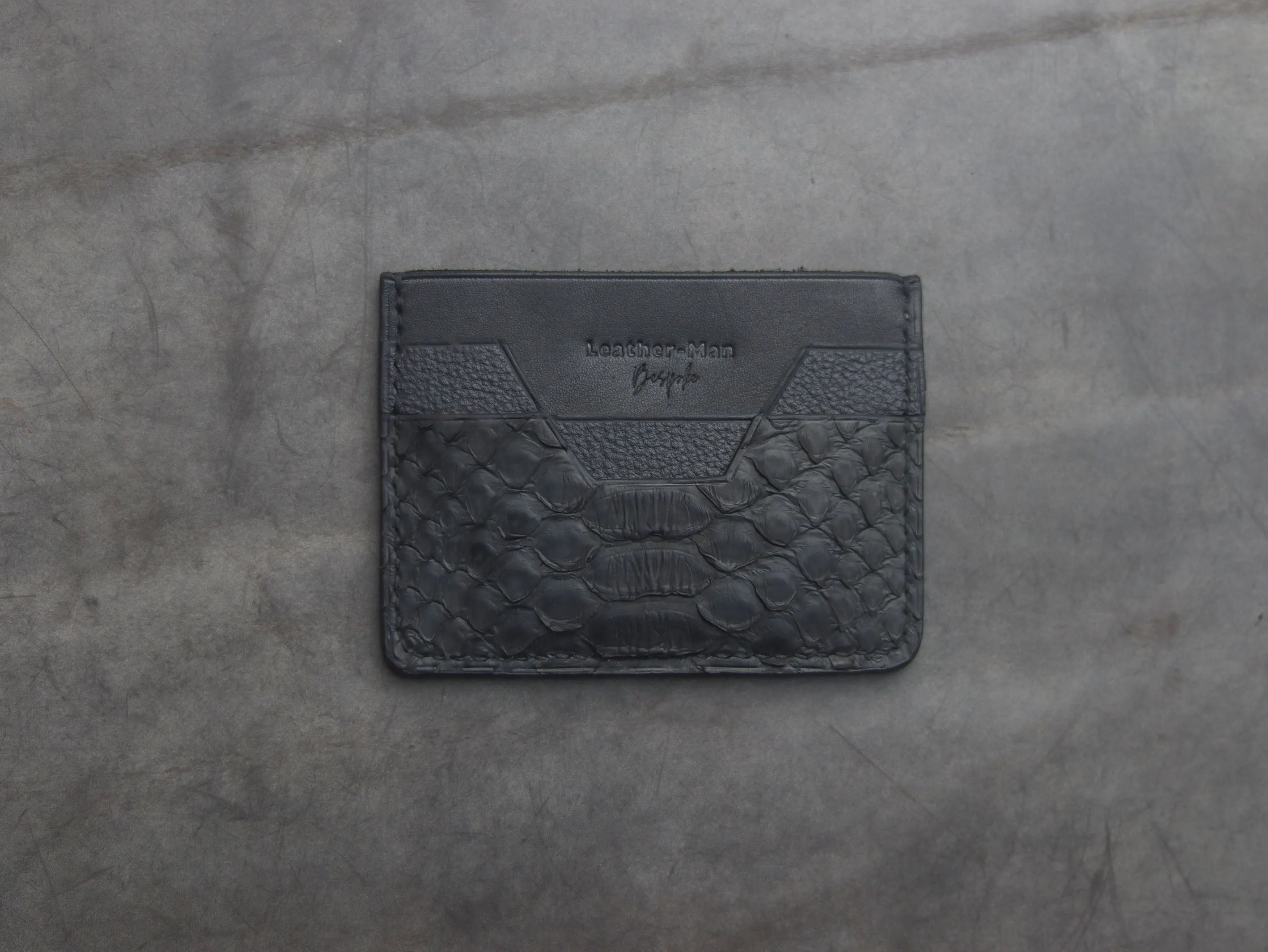 AUGUSTUS - MINIMAL WALLET RAVEN BLACK PYTHON SKIN