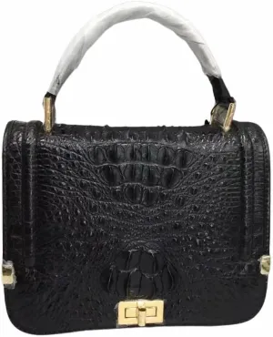 Authentic Crocodile Skin Female Flap Purse Genuine Alligator Leather Lady Small Handbag Women's Oblique Cross Shoulder Bag