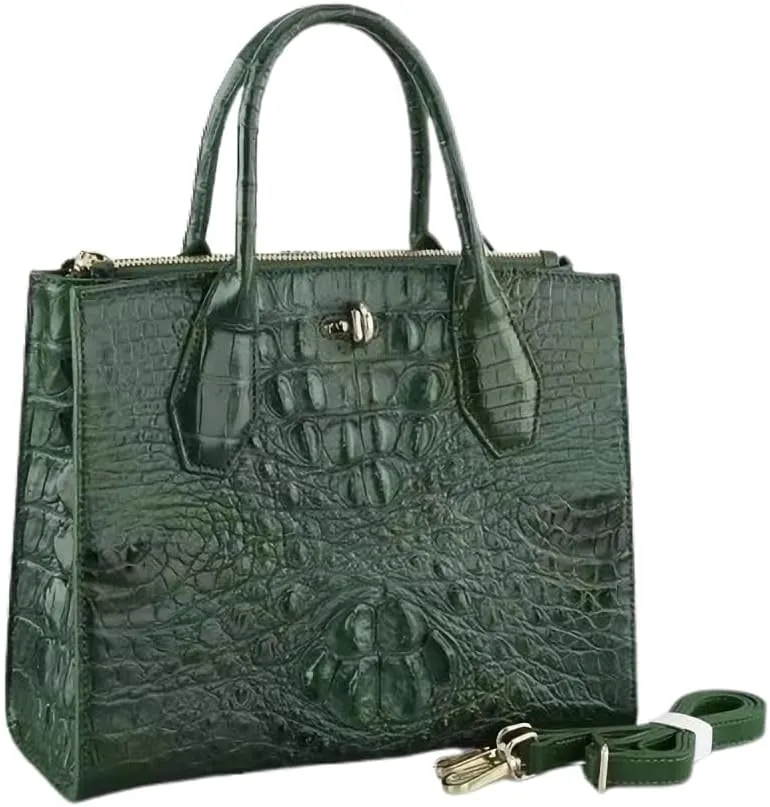 Authentic Real Alligator Leather Women's Handbag Genuine Exotic Crocodile Skin Lady Single Shoulder Bag Female Crossbody Bag