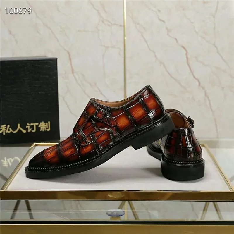 Authentic Real True Crocodile Belly Skin Men's Colorful Dress Shoes Genuine Alligator Leather Handmade Male Party Brogue Shoes