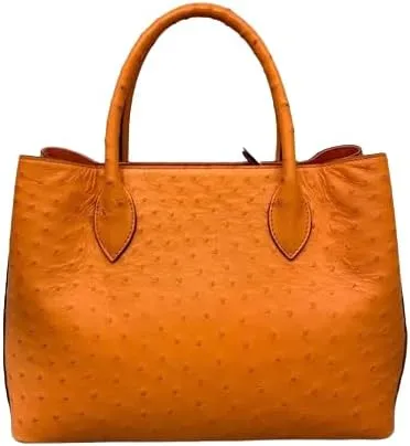 Authentic Real True Ostrich Skin Women's Totes Female Handbag Genuine Exotic Leather Lady Working Purse Large Shoulder Bag