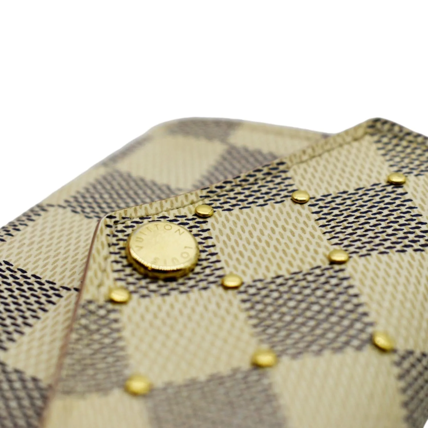 Azur High-demand Wallet LOUIS Certified Studded Zoe White VUITTON Damier